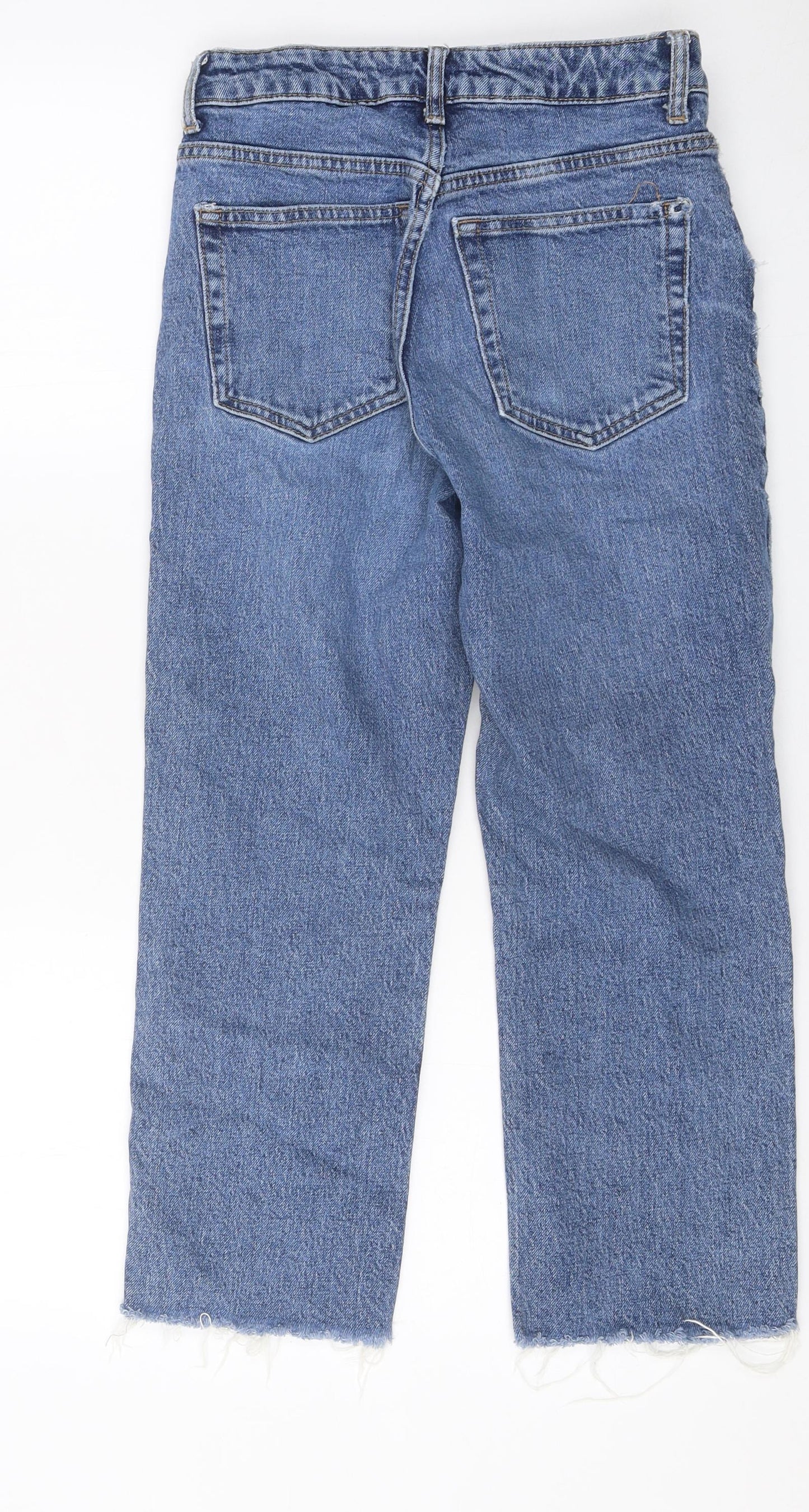 Dorothy Perkins Womens Blue Cotton Straight Jeans Size 32 in L21 in Regular Zip