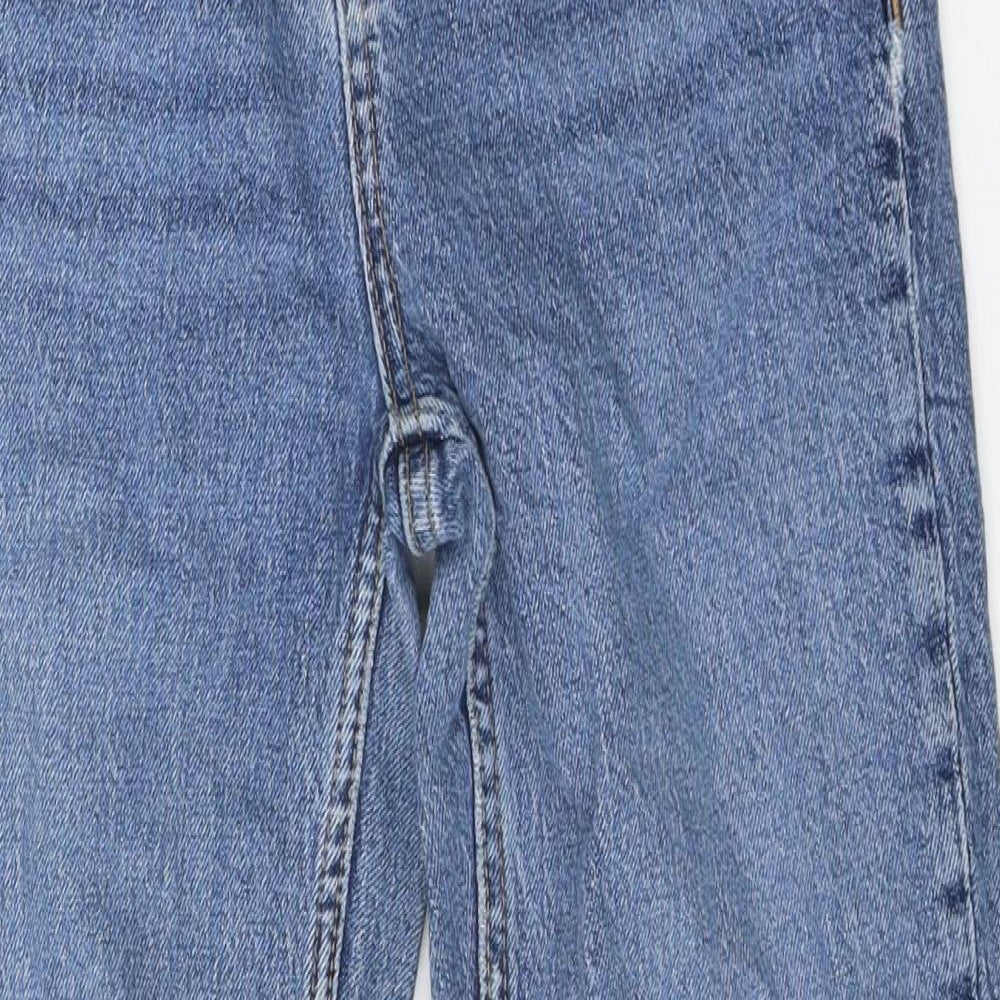 Dorothy Perkins Womens Blue Cotton Straight Jeans Size 32 in L21 in Regular Zip