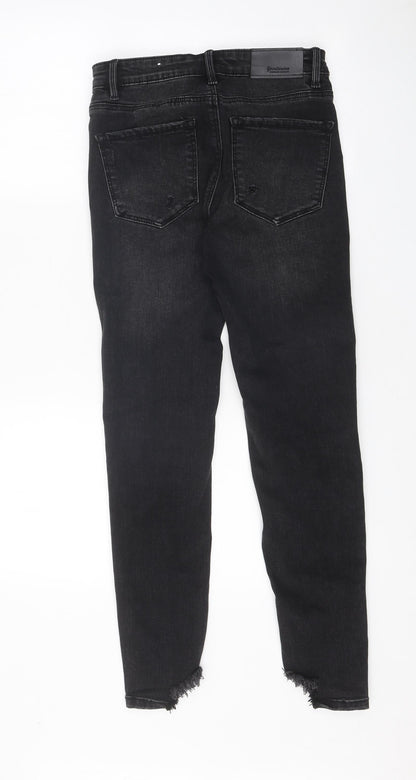 Womens UK Size 6 Stradivarius Regular Fit Skinny Black Jeans