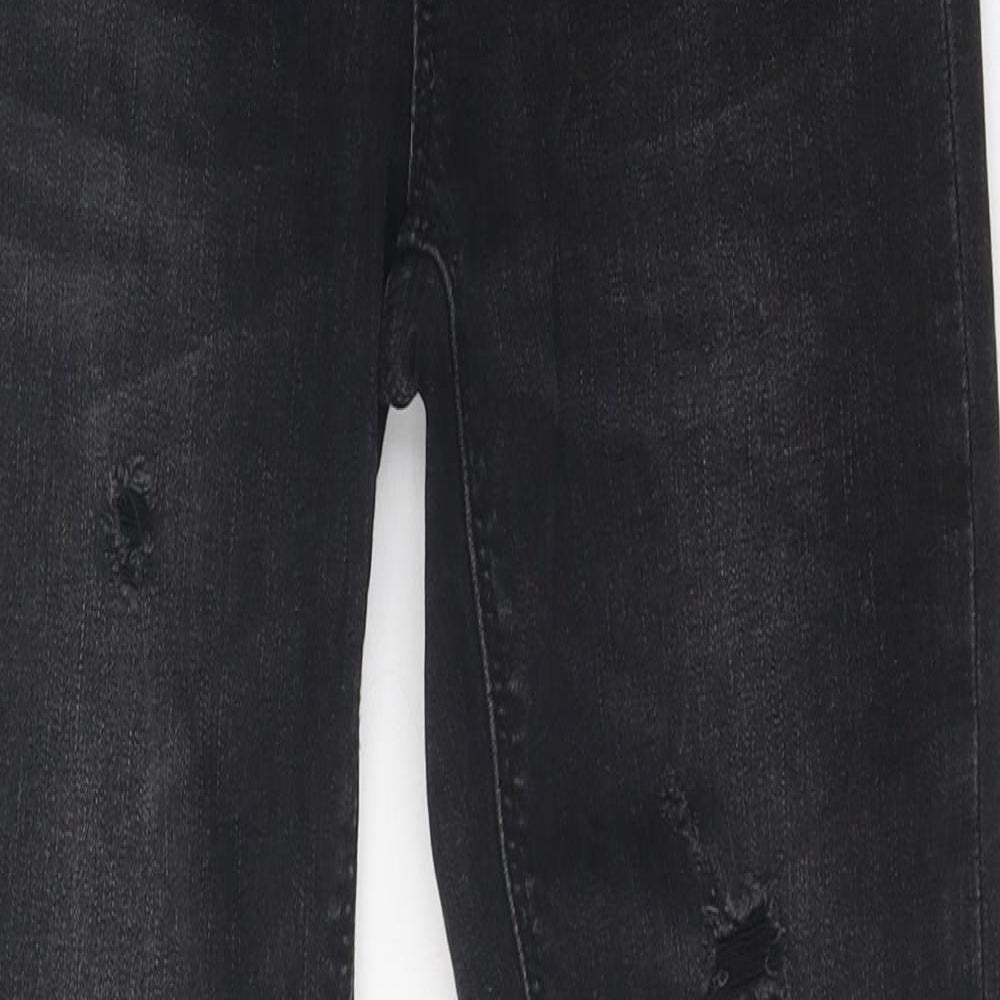 Womens UK Size 6 Stradivarius Regular Fit Skinny Black Jeans
