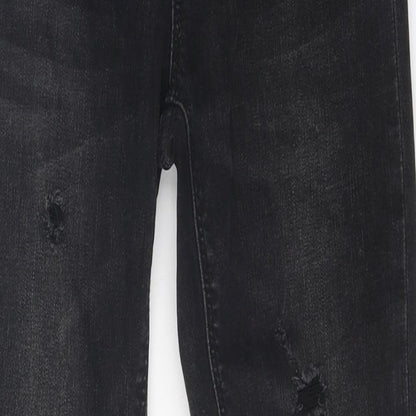 Womens UK Size 6 Stradivarius Regular Fit Skinny Black Jeans