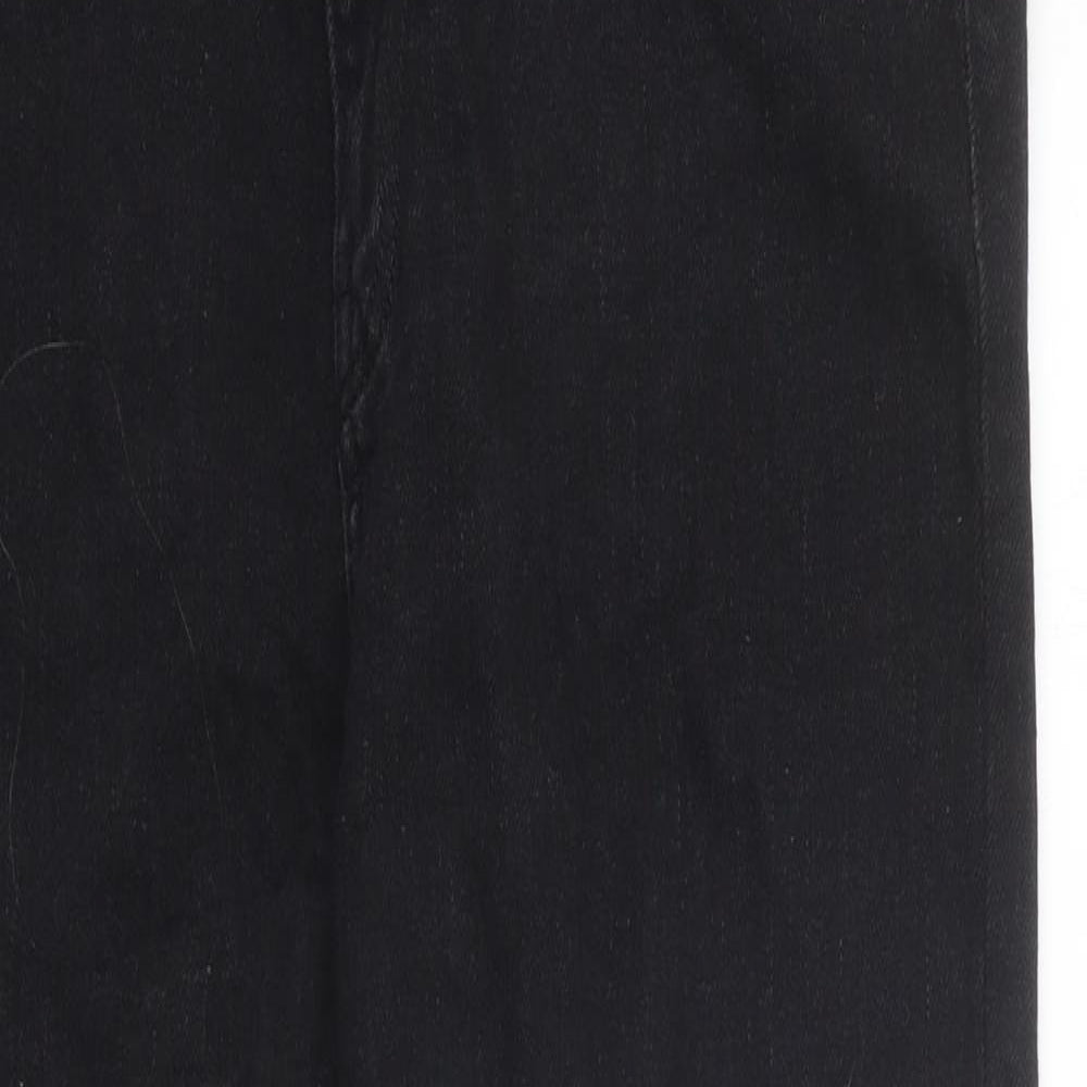 Bershka Womens Black Cotton Skinny Jeans Size 34 in L28 in Regular Zip