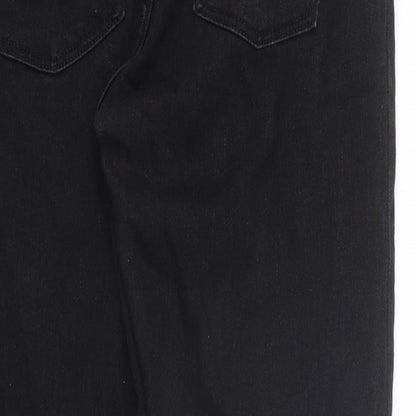 Bershka Womens Black Cotton Skinny Jeans Size 34 in L28 in Regular Zip