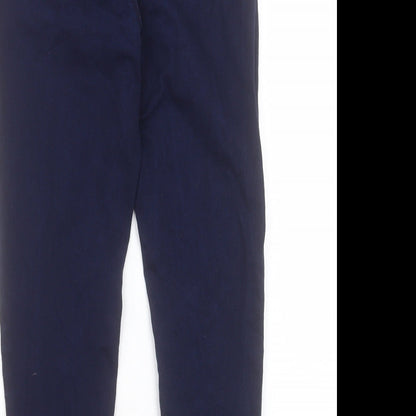 Oasis Womens Blue Cotton Straight Jeans Size 10 L24 in Regular Buckle