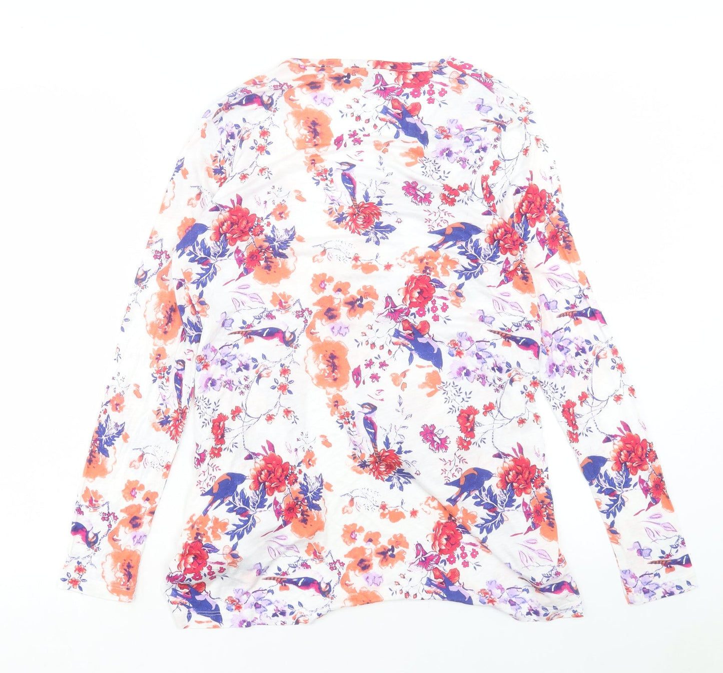 Be You K Womens Multicoloured V-Neck Floral Viscose Cardigan Jumper Size 14