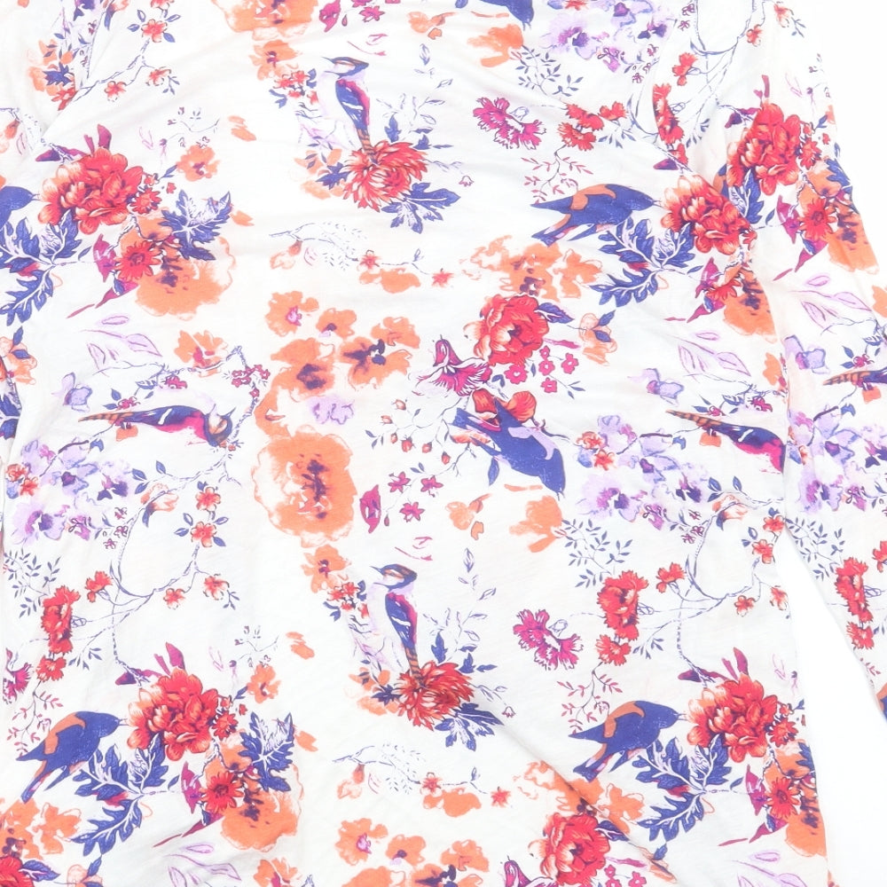 Be You K Womens Multicoloured V-Neck Floral Viscose Cardigan Jumper Size 14