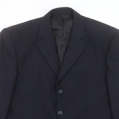 George Mens Black Wool Jacket Suit Size 40