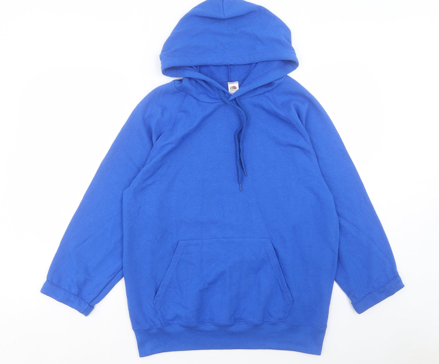 Mens UK Size M Fruit of the Loom Blue Pullover Hoodie
