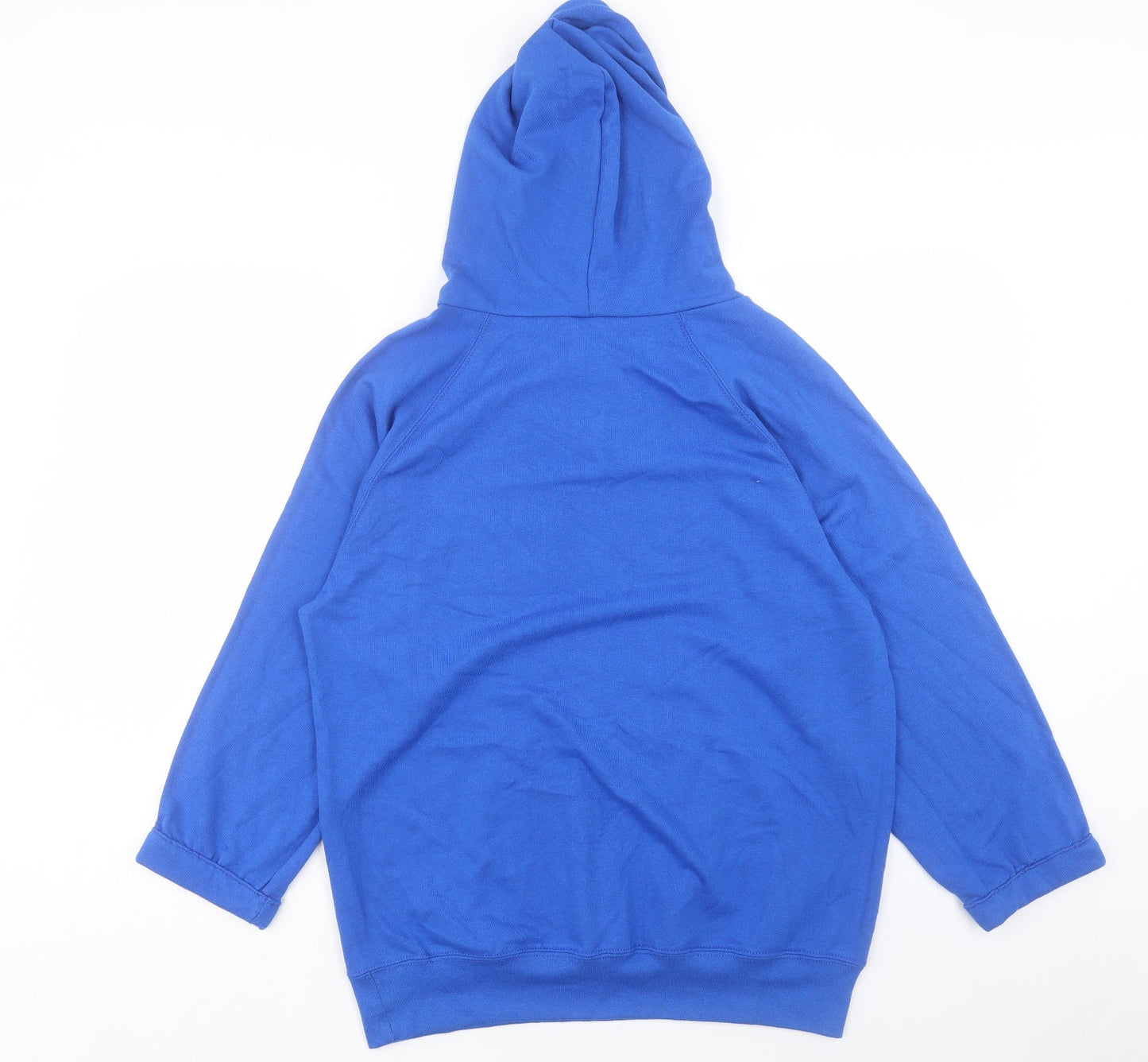 Mens UK Size M Fruit of the Loom Blue Pullover Hoodie