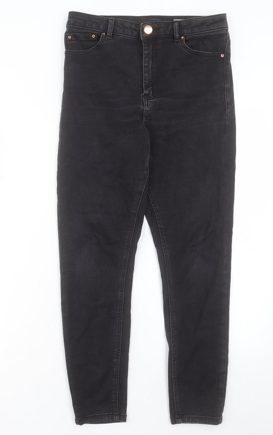 ASOS Womens Black Cotton Skinny Jeans Size 30 in L30 in Regular Button