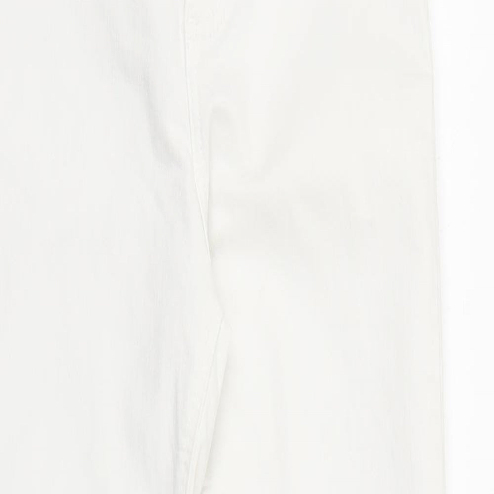 Zara Womens White Polyester Skinny Jeans Size 6 L27 in Regular Zip