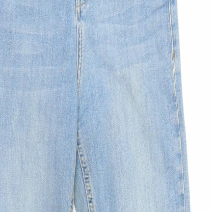 Topshop Womens Blue Cotton Skinny Jeans Size 25 in L28 in Regular Zip