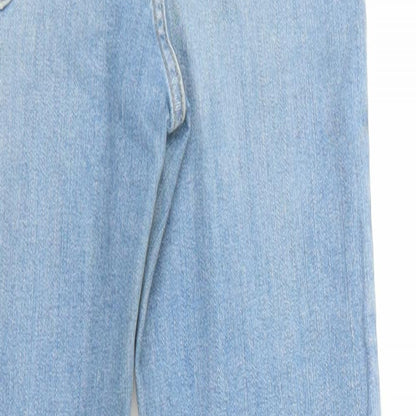 Topshop Womens Blue Cotton Skinny Jeans Size 25 in L28 in Regular Zip