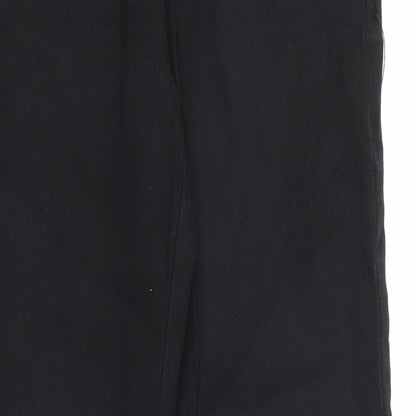 Zara Womens Black Cotton Straight Jeans Size 27 in L30 in Regular Zip