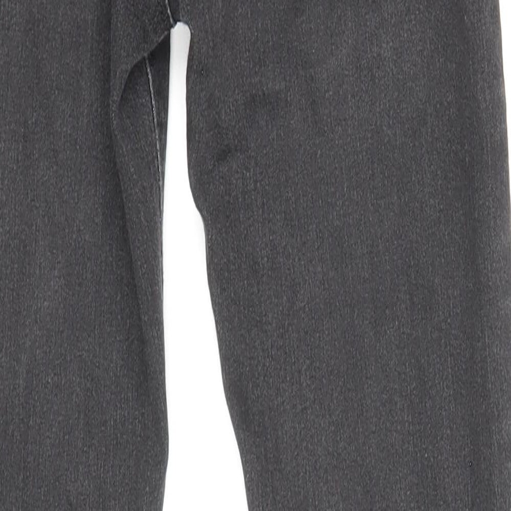 Denim & Co. Girls Black Cotton Skinny Jeans Size 10-11 Years L25 in Regular Zip