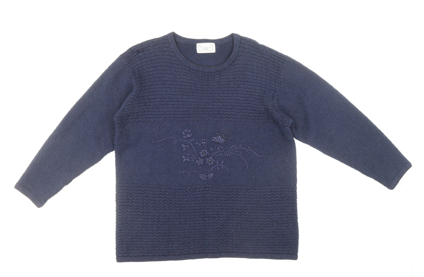 Womens UK Size One Size Fay Louise Blue Pullover Jumper