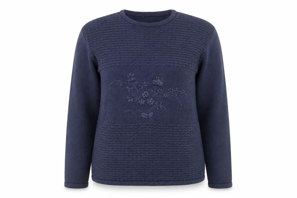 Womens UK Size One Size Fay Louise Blue Pullover Jumper