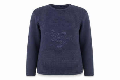 Womens UK Size One Size Fay Louise Blue Pullover Jumper