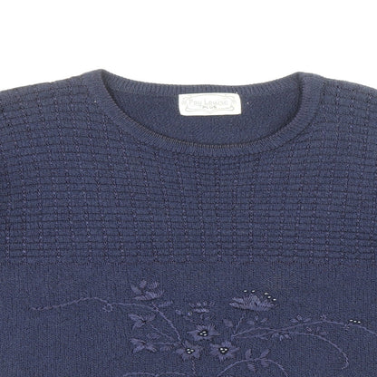 Womens UK Size One Size Fay Louise Blue Pullover Jumper