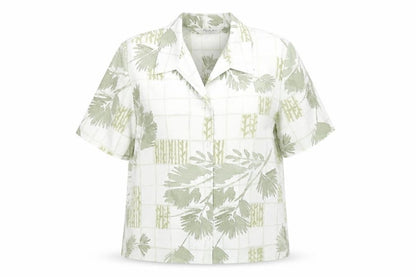 Womens UK Size 12 Berkertex Green Basic Button-Up
