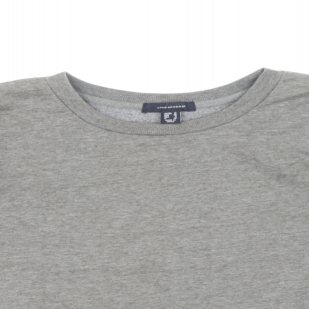 Atmoshphere Womens Grey Polyester Pullover Sweatshirt Size 10 Pullover