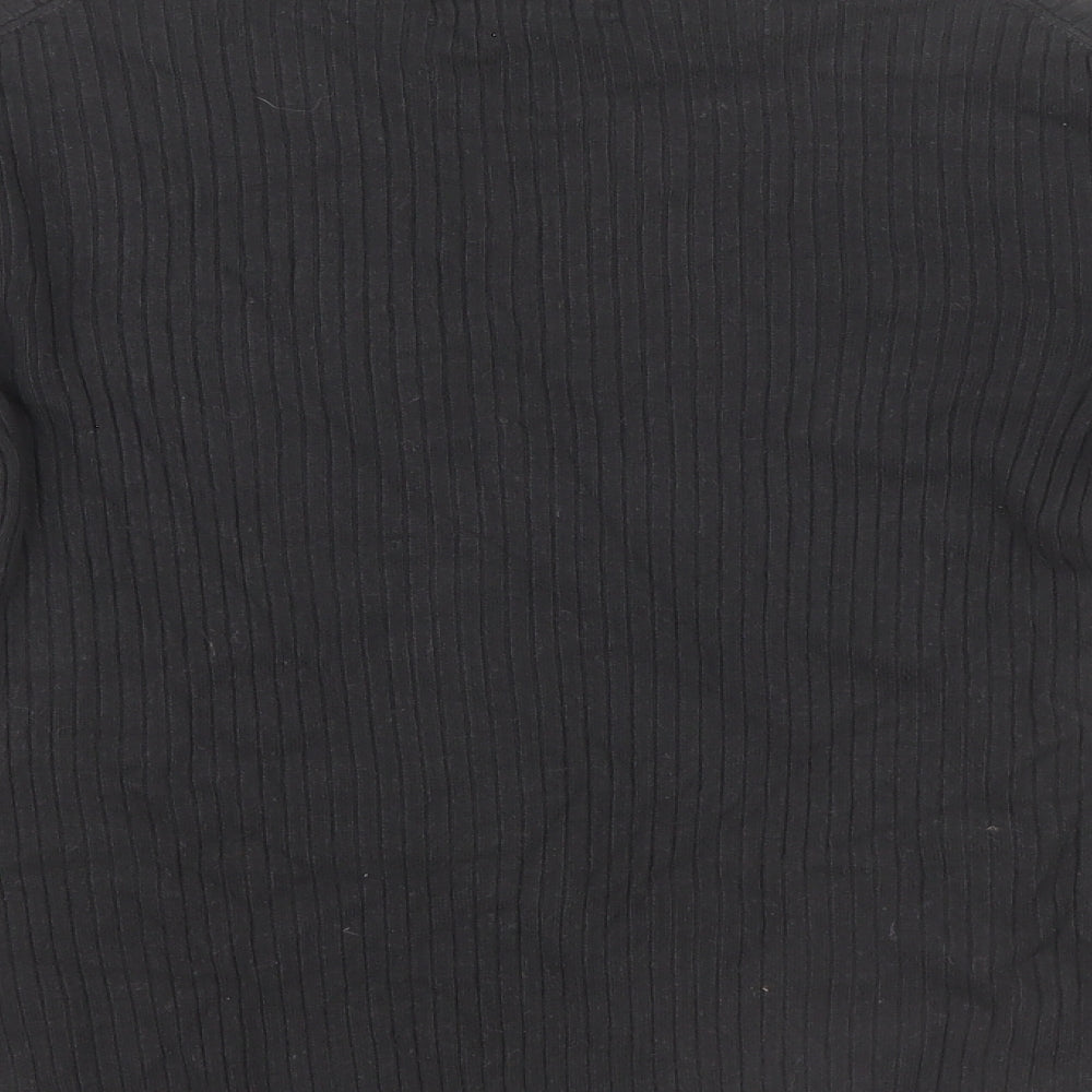 Primark Womens Black Mock Neck Viscose Pullover Jumper Size M