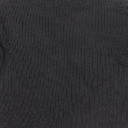 Primark Womens Black Mock Neck Viscose Pullover Jumper Size M