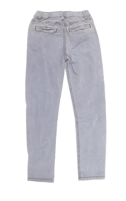 TU Girls Pink Cotton Straight Jeans Size 9 Months L24 in Regular Zip