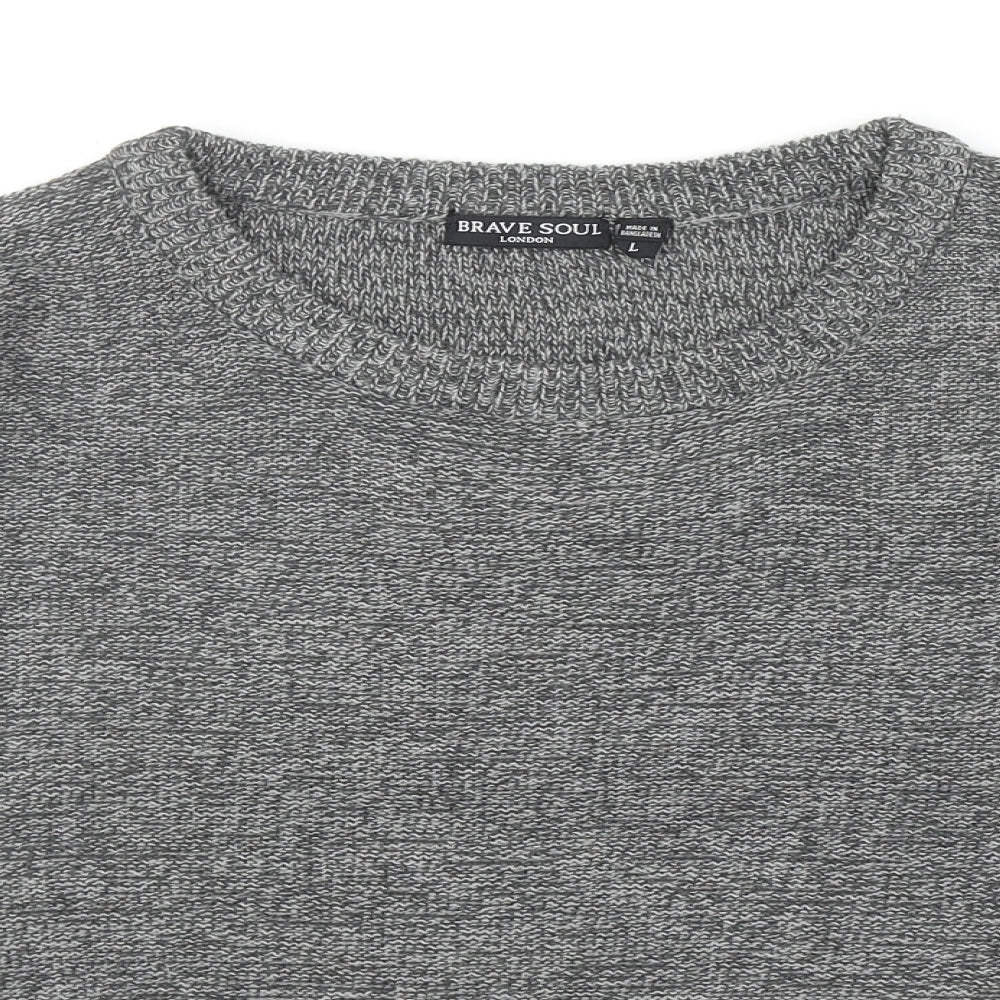 Womens UK Size L Brave Soul Grey Pullover Jumper