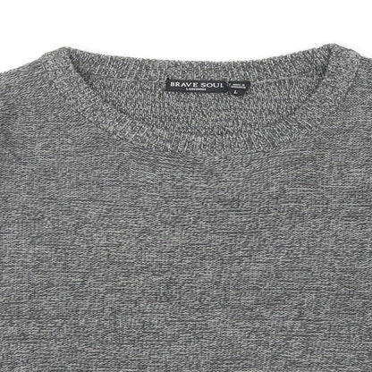 Womens UK Size L Brave Soul Grey Pullover Jumper