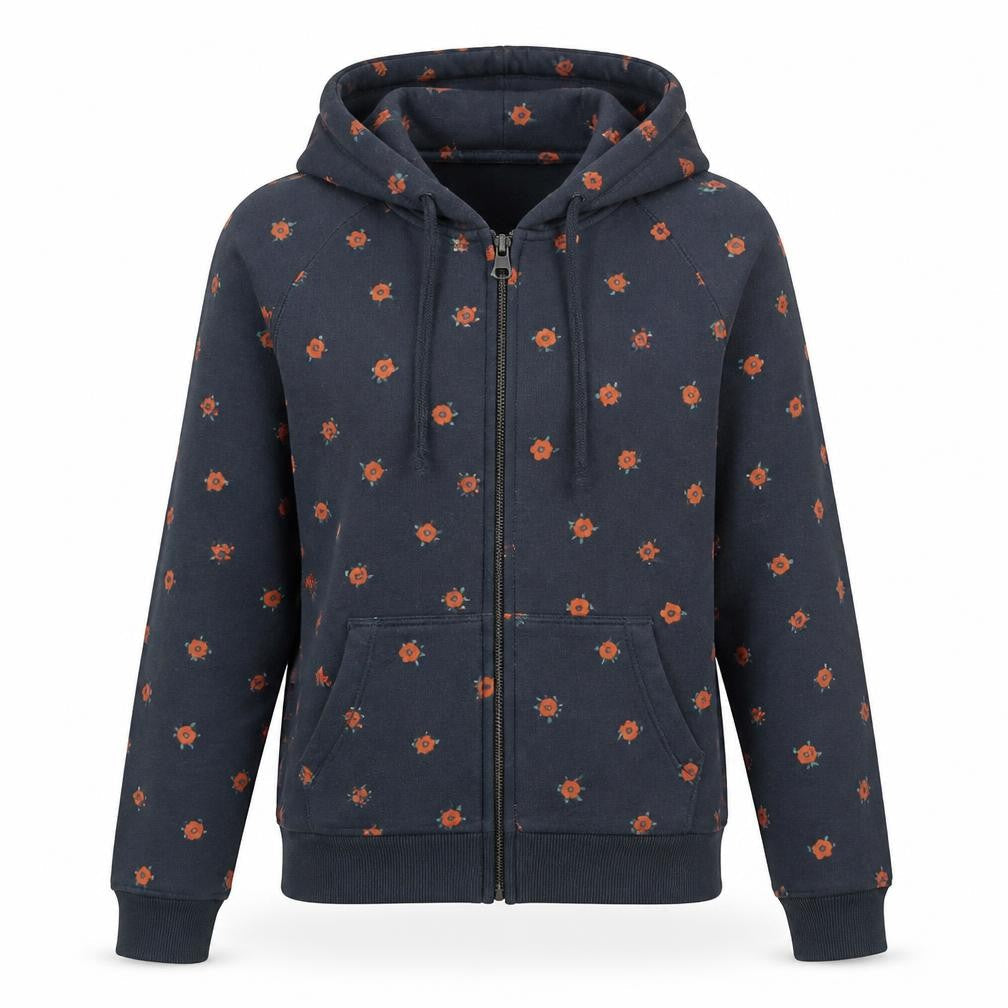 Womens UK Size 8 Jack Wills Blue Full Zip Hoodie
