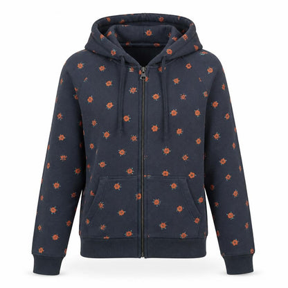 Womens UK Size 8 Jack Wills Blue Full Zip Hoodie