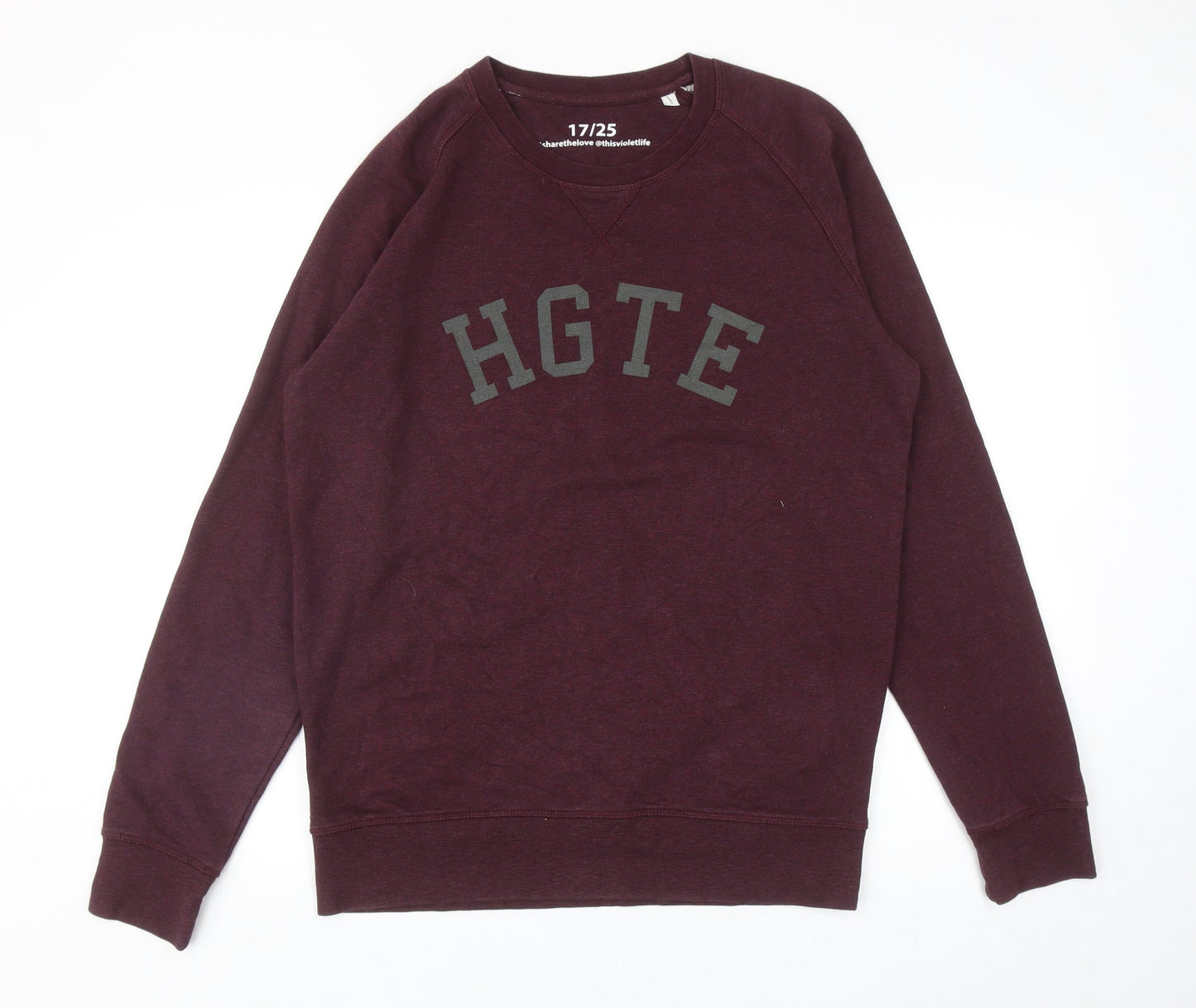Stanley Stella Mens Red Cotton Pullover Sweatshirt Size L - HGTE