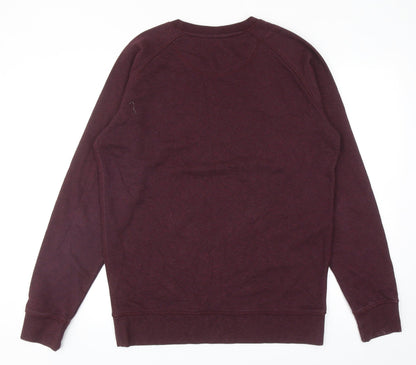 Stanley Stella Mens Red Cotton Pullover Sweatshirt Size L - HGTE