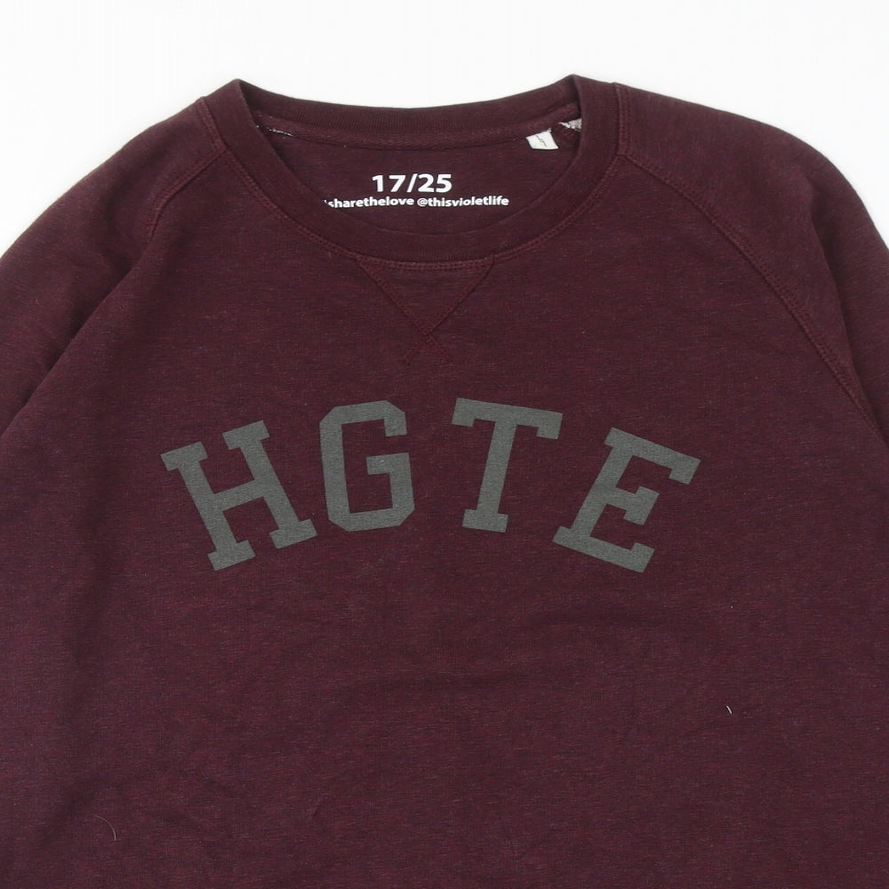 Stanley Stella Mens Red Cotton Pullover Sweatshirt Size L - HGTE