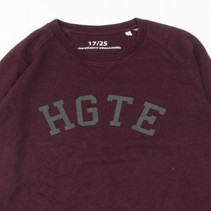 Stanley Stella Mens Red Cotton Pullover Sweatshirt Size L - HGTE