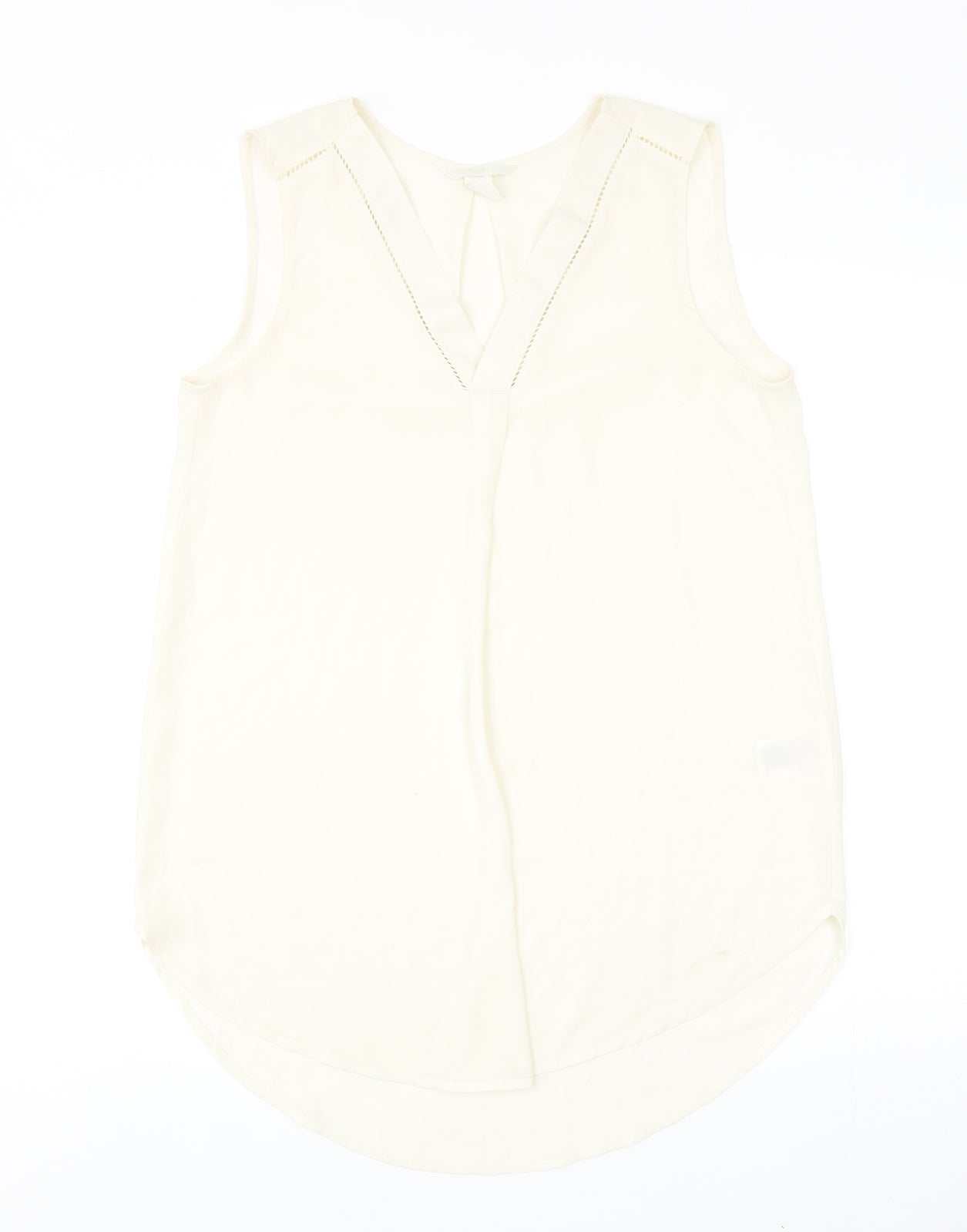 Womens UK Size 8 H&M Ivory Basic Blouse