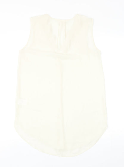 Womens UK Size 8 H&M Ivory Basic Blouse