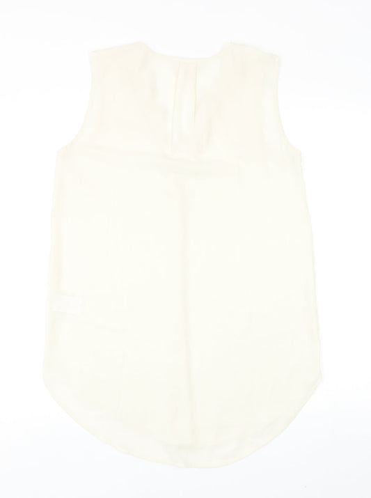 Womens UK Size 8 H&M Ivory Basic Blouse