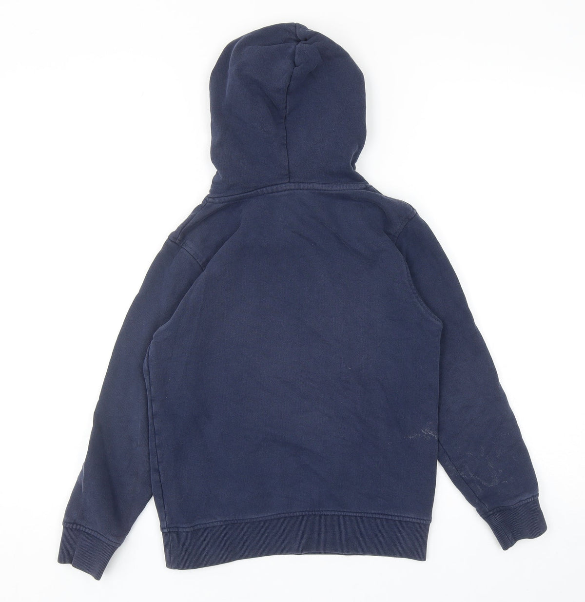 H&M Boys Blue Cotton Pullover Hoodie Size 9-10 Years Pullover