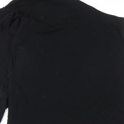 Zara Womens Black Cotton Pullover Sweatshirt Size M Pullover