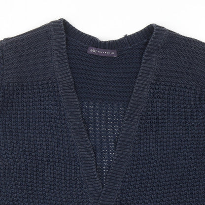 Womens UK Size M Marks and Spencer Blue Cardigan Jumper
