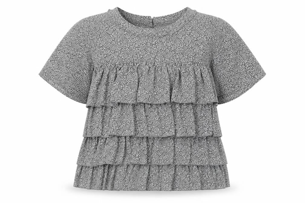 Womens UK Size 10 H&M Grey Basic Blouse