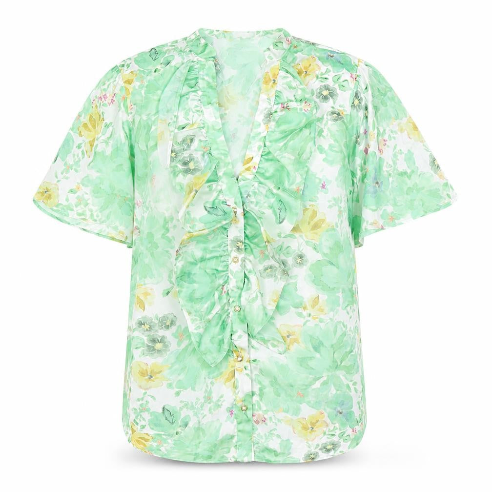 Womens UK Size XS Zara Multicoloured Basic Blouse