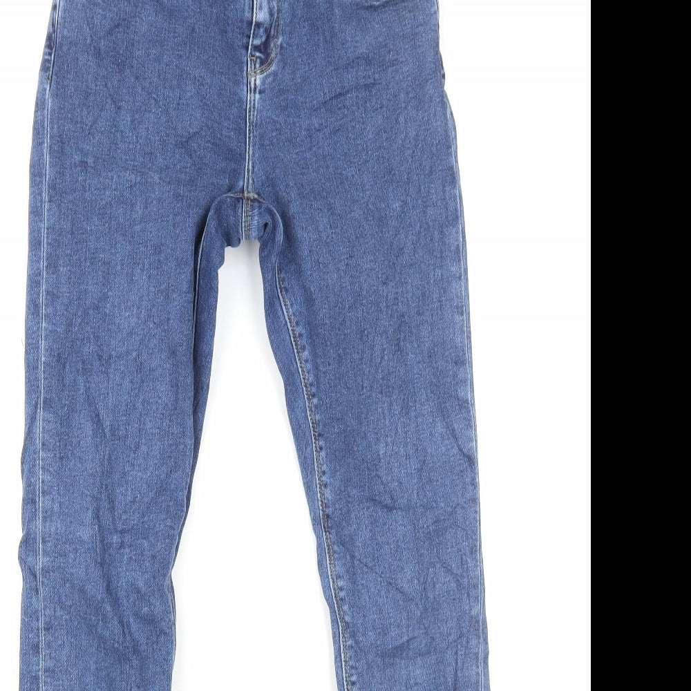 Scotch & Soda Girls Blue Cotton Skinny Jeans Size 12 Years L27 in Regular Zip
