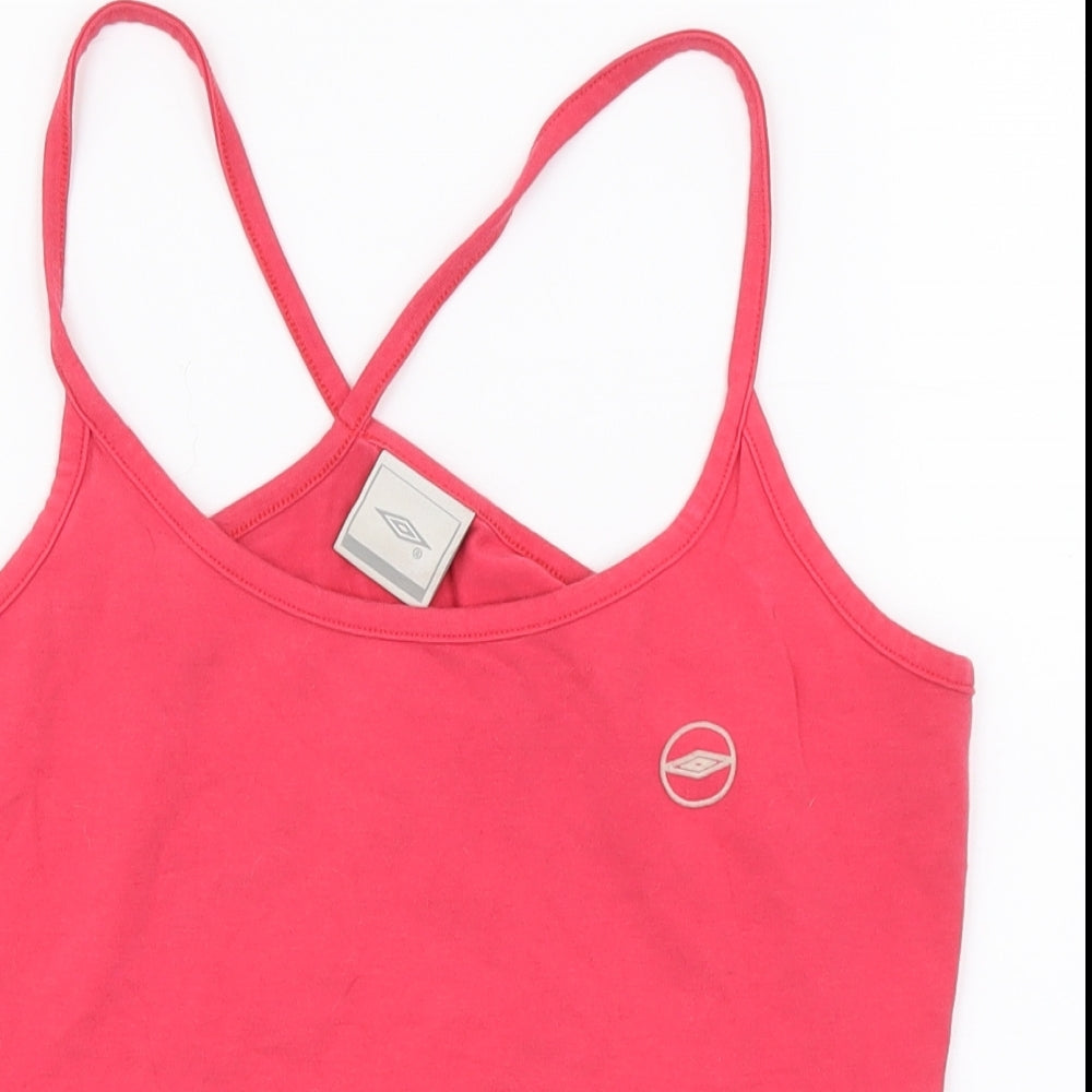 Womens UK Size 8 Umbro Pink Cropped Tank