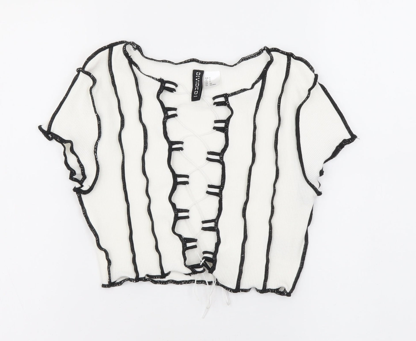 Womens UK Size 8 Divided White Basic Blouse