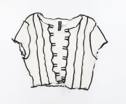 Womens UK Size 8 Divided White Basic Blouse