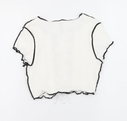 Womens UK Size 8 Divided White Basic Blouse