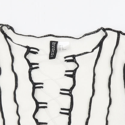 Womens UK Size 8 Divided White Basic Blouse